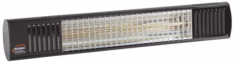 Riscaldatore a infrarossi Term2000 IP67 Ultra Low Glare 2000 Watt Nero
