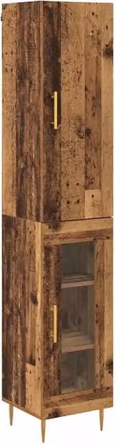 Credenza 2 pz | Madia | Buffet da pranzo | Armadio da pranzo Legno vecchio Legno multistrato