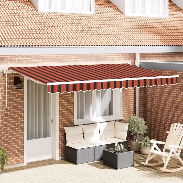 Tenda retrattile Arancione 350 x 200 cm Tessuto 3329665