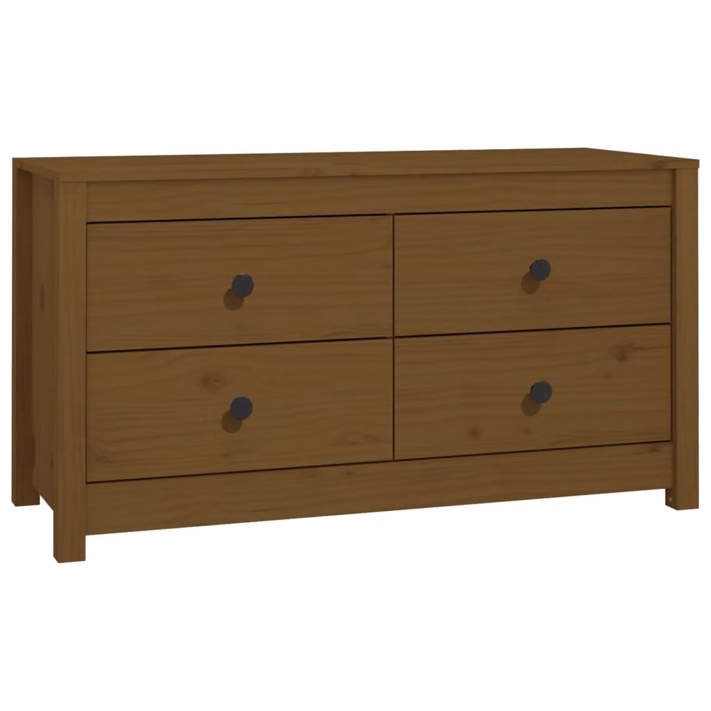 Armadietto Marrone Ambra 100x40x54 cm in Legno Massello di Pino
