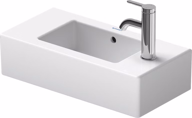 Lavabo Duravit Vero 50cm, trou pour robinet à droite, 07035000081, 07035000081