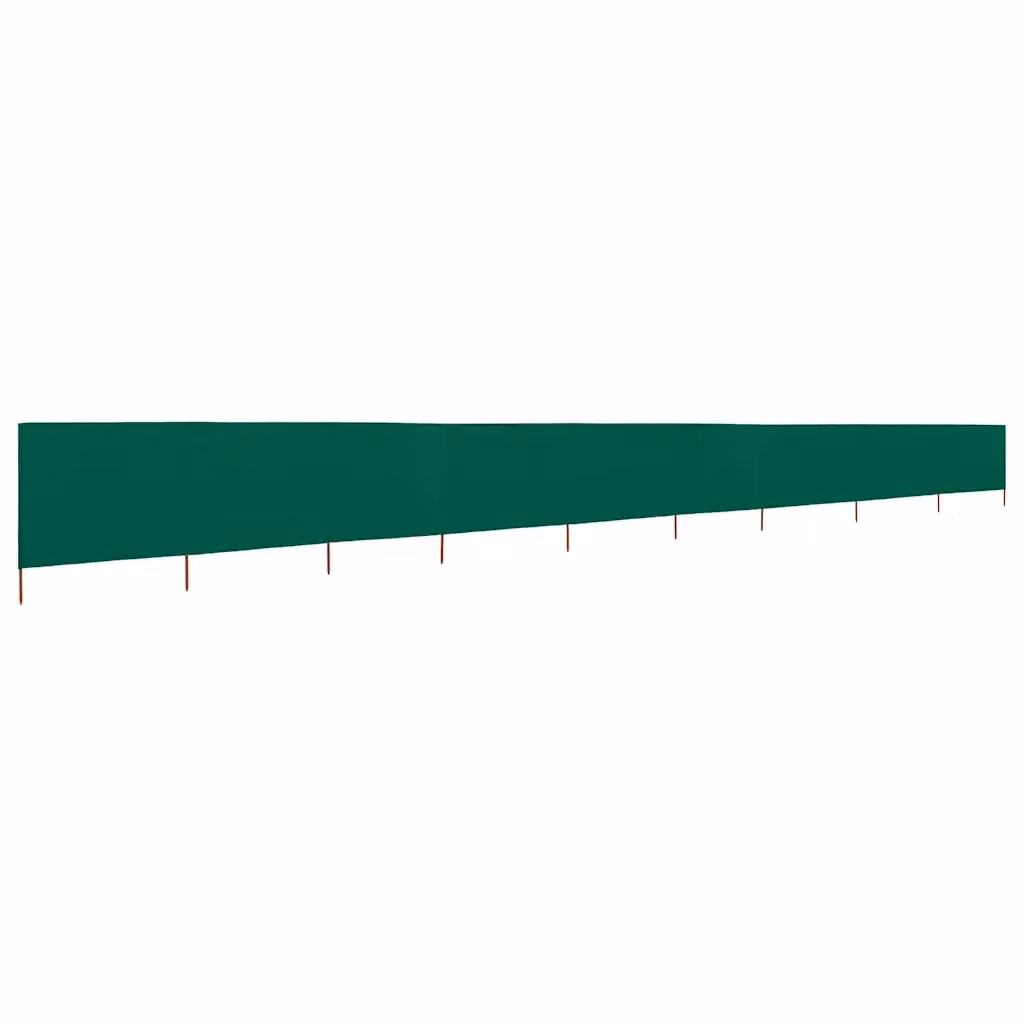 Paravento a 9 pannelli in tessuto e legno verde L: 1200 cm, H: 120 cm – 2