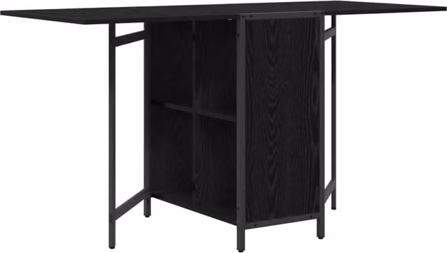 Tavolo da pranzo moderno rettangolare nero in MDF laminato L/P/H: 144 x 60 x 75 cm