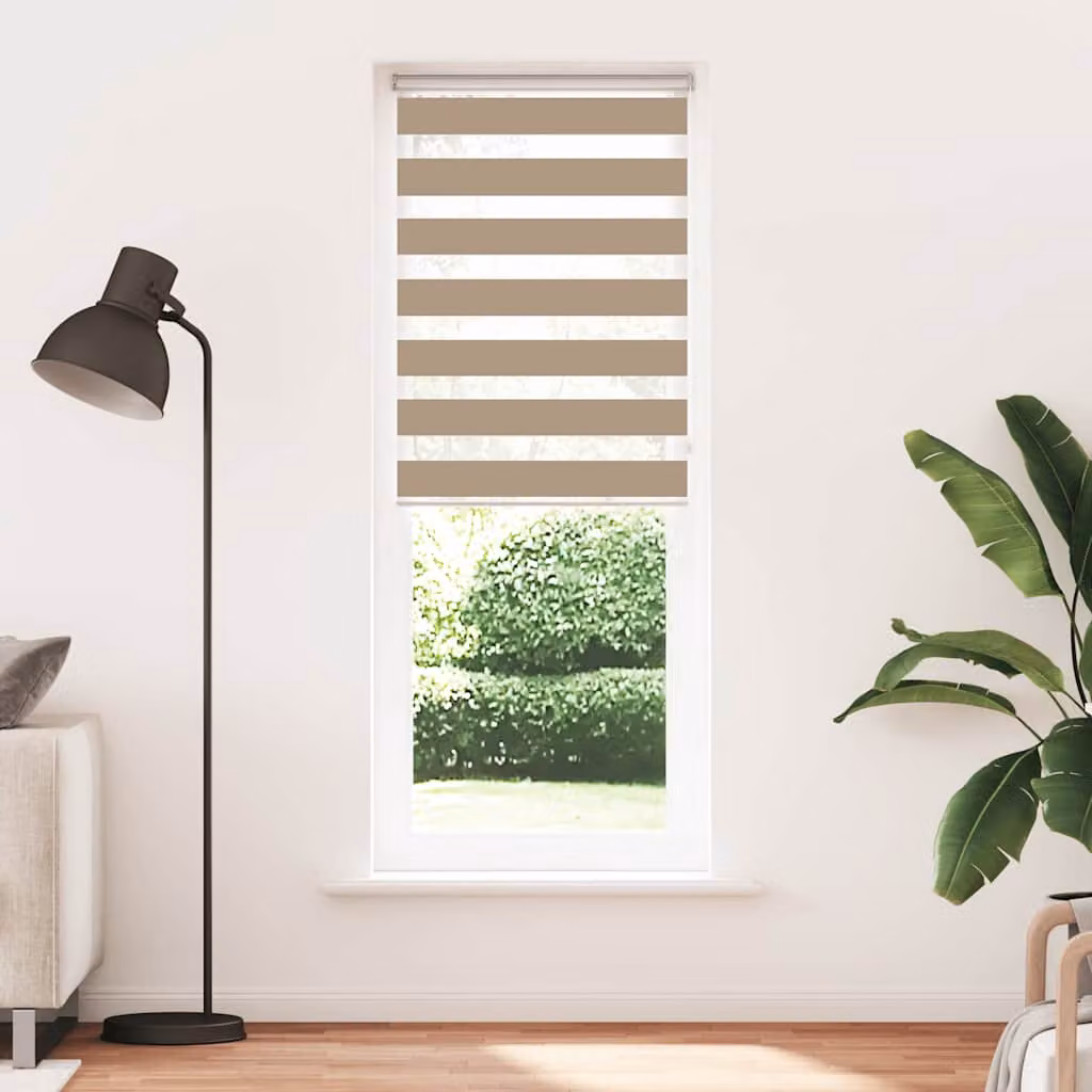 vidaXL Tenda a Rullo Zebra Larghezza Tessuto 85,9 cm Poliestere