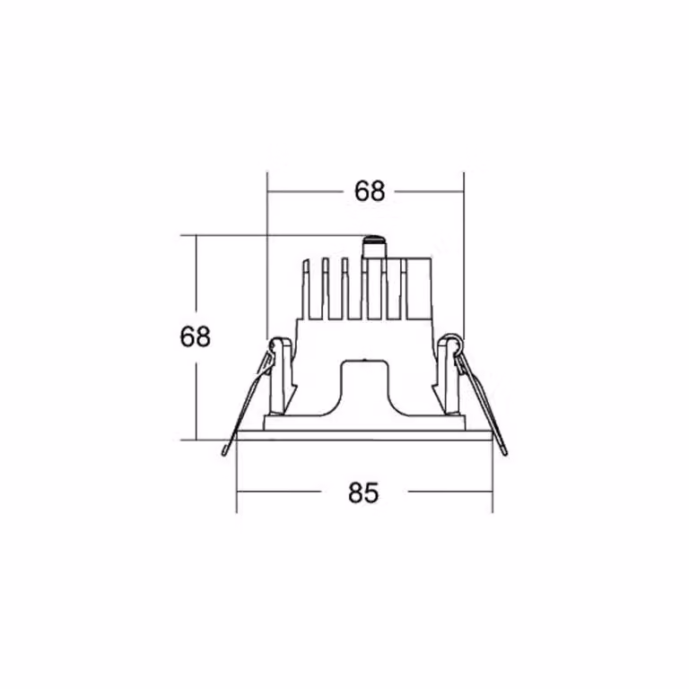 BRUMBERG Apollo Micro, sfaccettato, rotondo, 3.000 K, nero Micro, Nero, Soggiorno / Sala da pranzo, Alluminio, Moderno, Downlight
