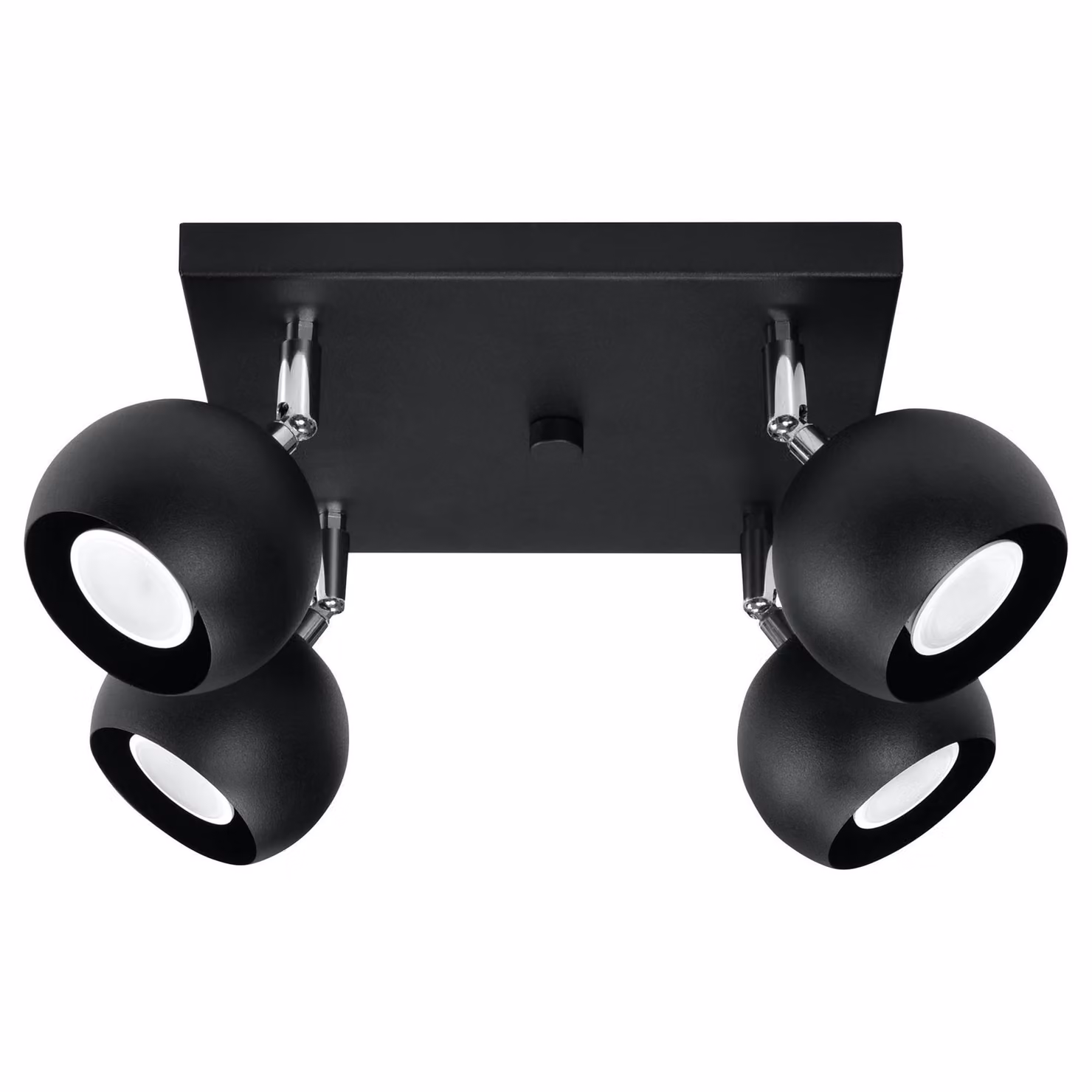 Lampada da soffitto OCULARE 4 nero 4xGU10 10W acciaio 16x25x25cm Sollux Lighting