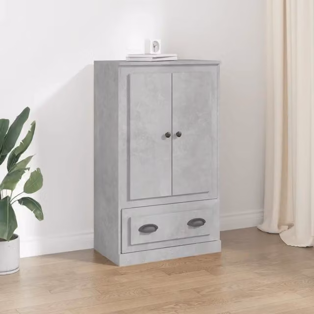 Credenza Buffet da cucina Design Mania Grigio Cemento in Legno Multistrato L: 60 cm, P: 35,5 cm, H: 103,5 cm