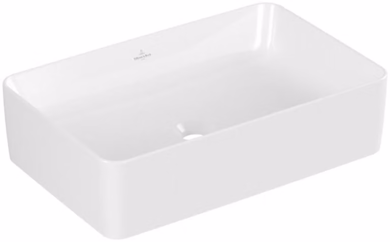 Villeroy & Boch Collaro lavabo à poser, rectangulaire, sans trou pour robinetterie, sans trop-plein, 560x360mm, 4A2056R1, 4A2056R1