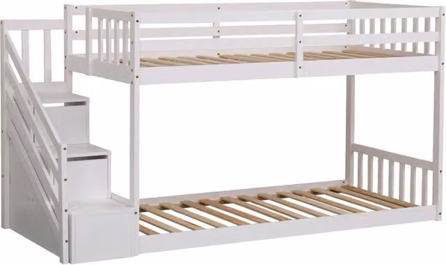 Letto a castello per bambini 190x90cm bianco CELESTINE