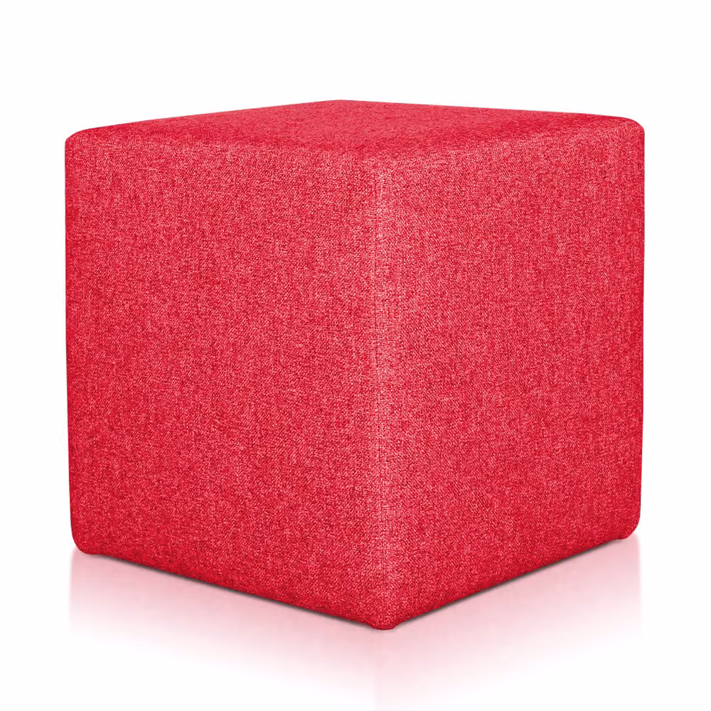 Pouf Rubino 43 X 43 cm Rosso