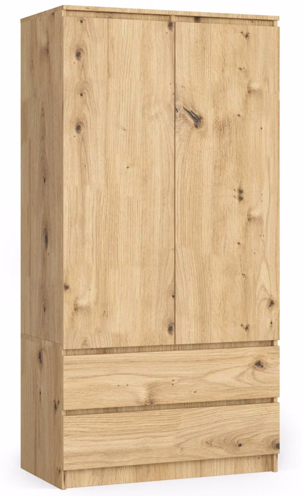 Armadio "raumhirsch" S90, 90 cm, appendiabiti con 2 ante e 2 cassetti, altezza 180 cm, marca CLP