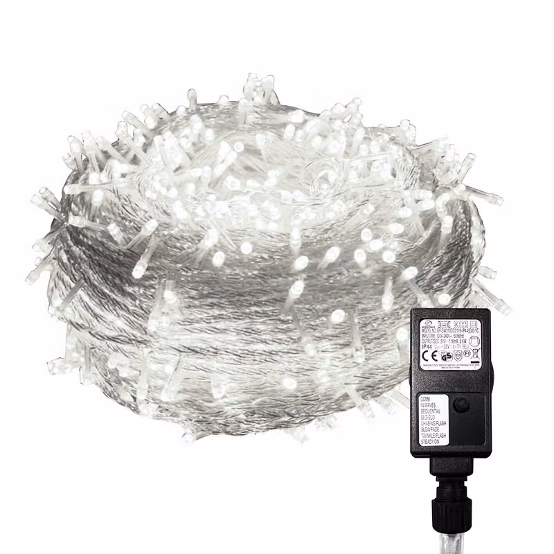 100M 500 luci fiabesche LED luci fiabesche bianco freddo 8 modalità di luce festa giardino interno esterno luci di Natale decorazione
