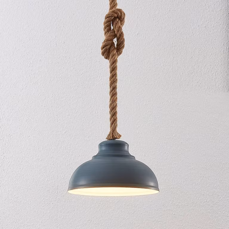 Lampada a sospensione Chaby Lindby, dimmerabile, Alluminio / Grigio / Zincato, Soggiorno / Sala da pranzo, Metallo, Vintage, Lampada a sospensione