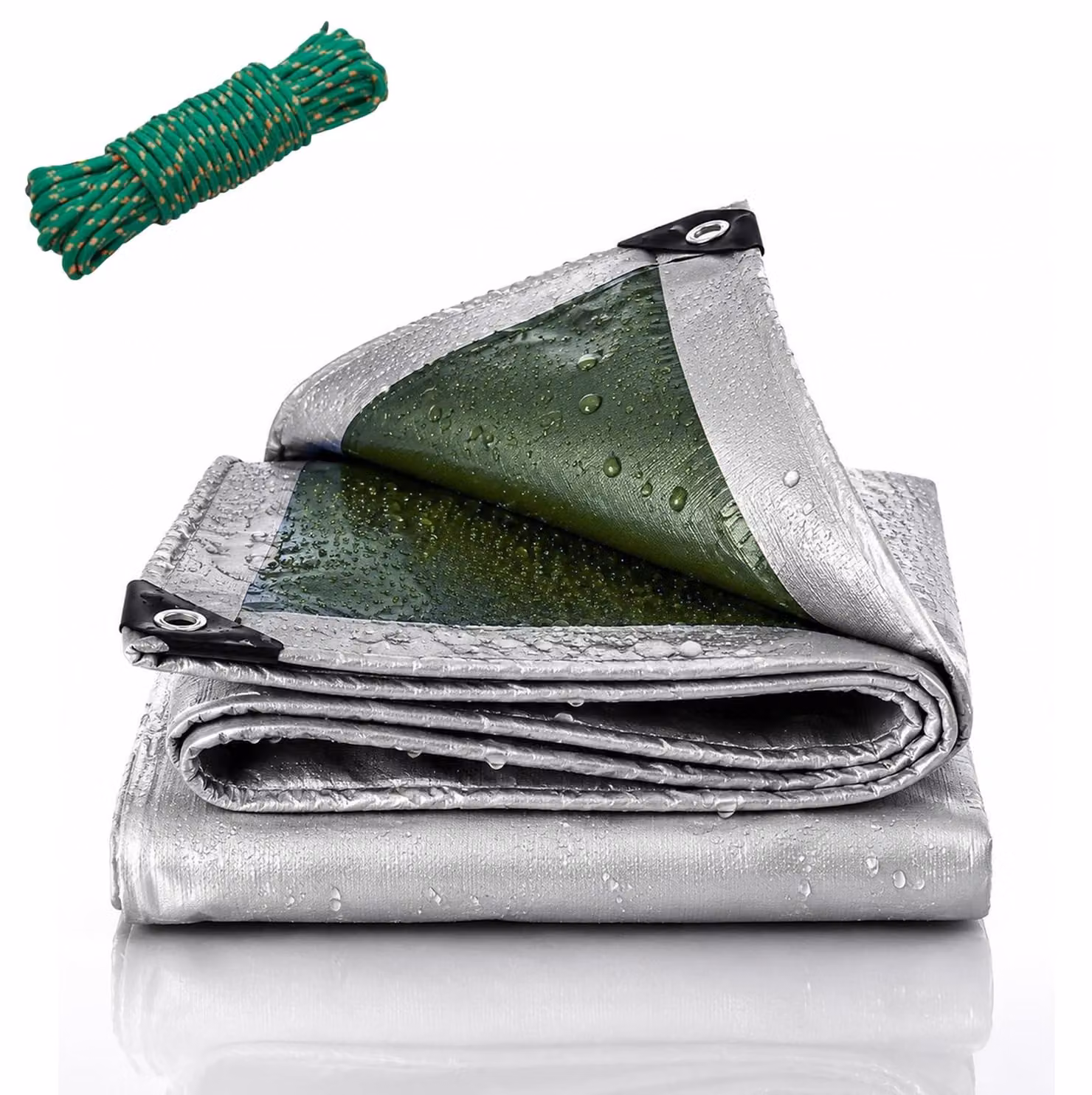 Telo protettivo 3 x 3 metri, impermeabile, resistente agli strappi, multifunzionale, ideale per mobili da giardino, legno, piscine, automobili