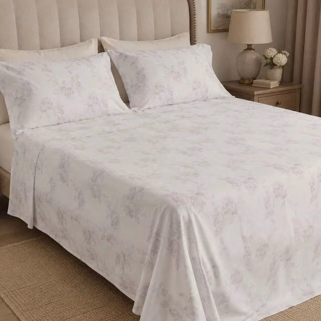 Set Completo Letto Matrimoniale Samesoda in Raso, Bianco, 180x200 cm – 1