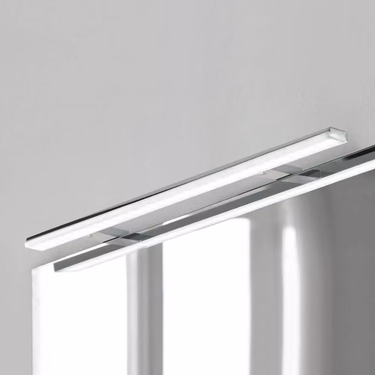 Ebir Applique da parete Pandora, Cromo / Argento, Bagno, Plastica, Moderno, Applique