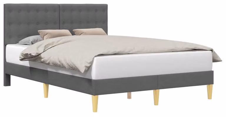 Struttura del letto Grigio Scuro 120 x 200 cm Tessuto