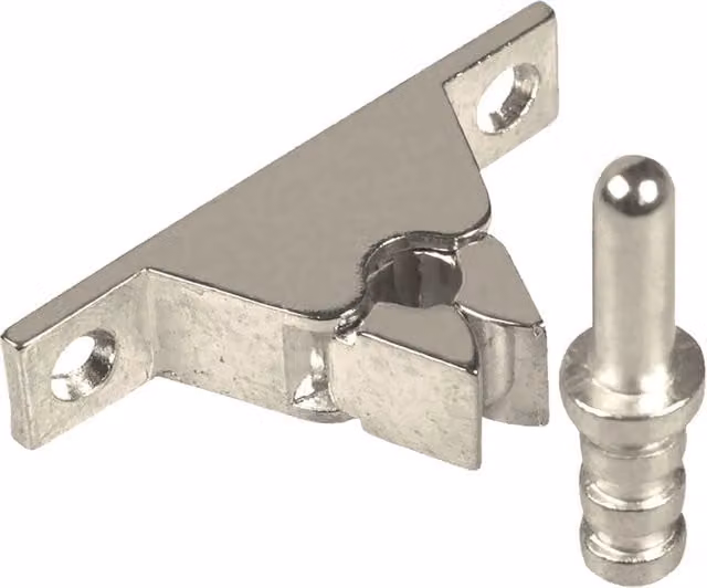Set di 50 fermaporta a pinza BricoGo in finitura nichelata argento