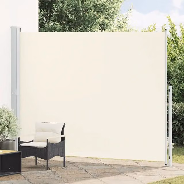 Tenda Laterale Retrattile per Patio 220x314 cm Crema 313424
