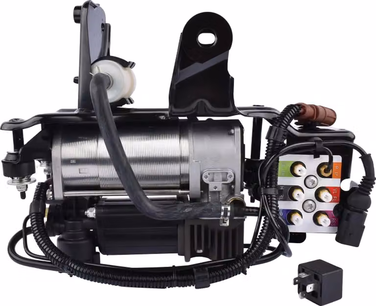 Pompa compressore per sospensioni pneumatiche, struttura in plastica e metallo resistente, compatibile con Audi A6 S6
