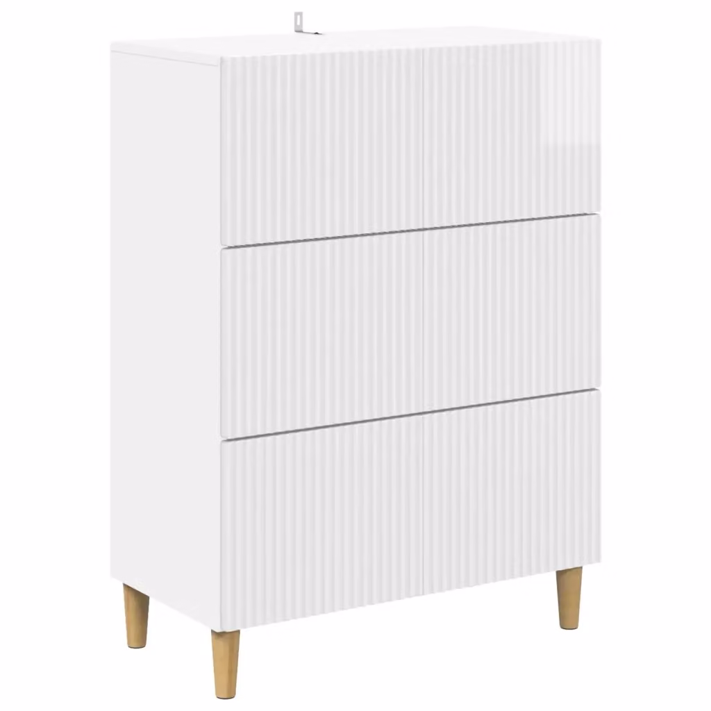 Mobile con Cassetti Moderno vidaXL Bianco in MDF L 66 cm, P 34,5 cm, H 90 cm – 2