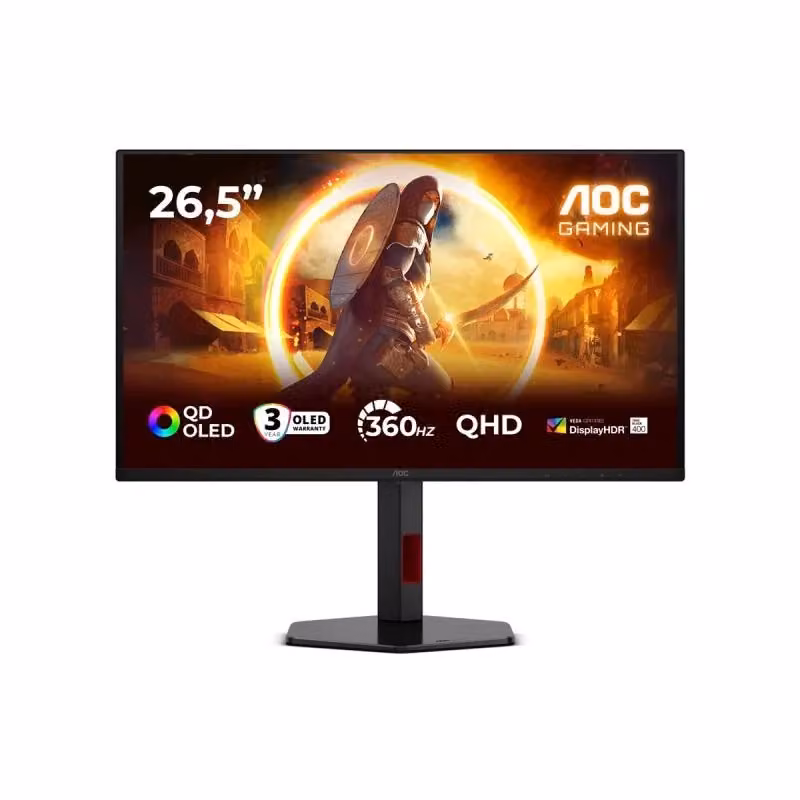 Monitor PC AOC G4 Q27G4SDR da 67,3 cm (26,5") Quad HD 2560 x 1440 pixel QD-OLED Nero e Rosso – 2