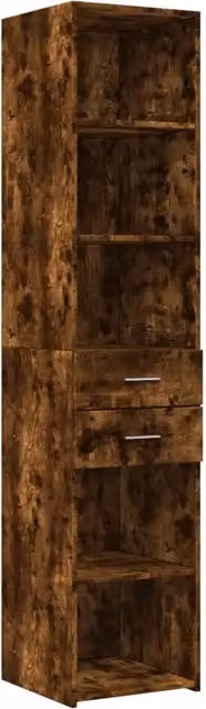 Credenza | Madia | Buffet da pranzo | Armadio da pranzo Rovere Fumo 40x42,5x185 cm in Legno Multistrato