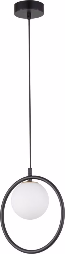 Lampada a sospensione decorativa nera moderna sfera di vetro con bordo interno Aqua 1xG9 12W Sigma Lighting