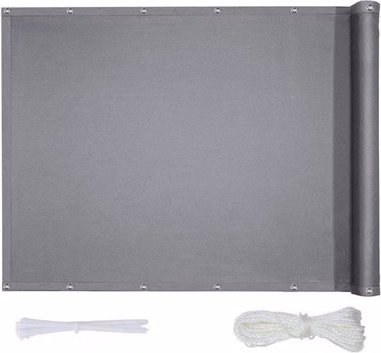 Recinzione da giardino - Protezione dalla vista sul giardino - Per garantire la privacy - Impermeabile e resistente al vento - 105 x 850 cm - Grigio