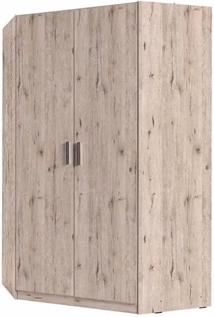 Armadio ad angolo 2 porte FLEX – Rovere wellington & grigio grafite