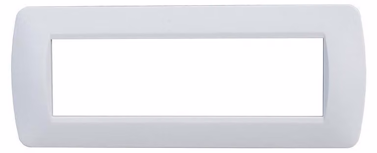 ETTROIT placca 7 posti Bianco Satinato Compatibile Con Bticino Living Light 7p LN85701