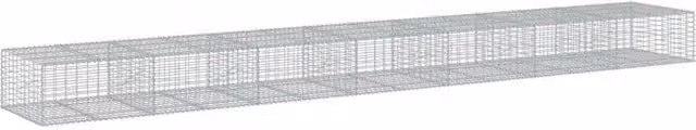 Cesto Gabbione con Copertura 700x100x50 cm Ferro Zincato
