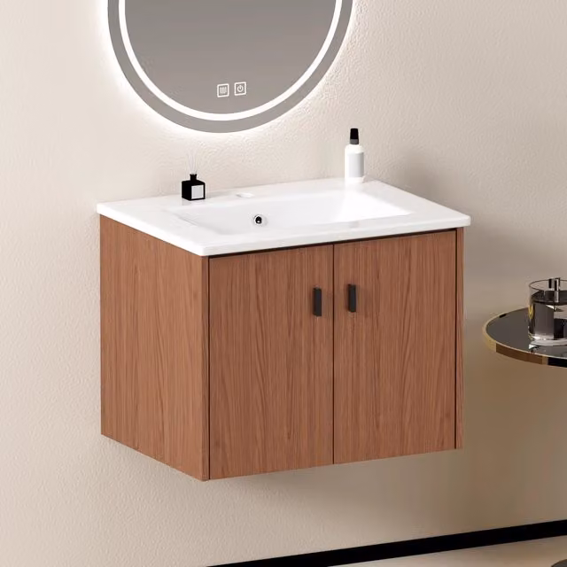 Armadietto Bagno 60 cm ¨C MINIMAL ¨C Marrone, 2 Ante, Salvaspazio