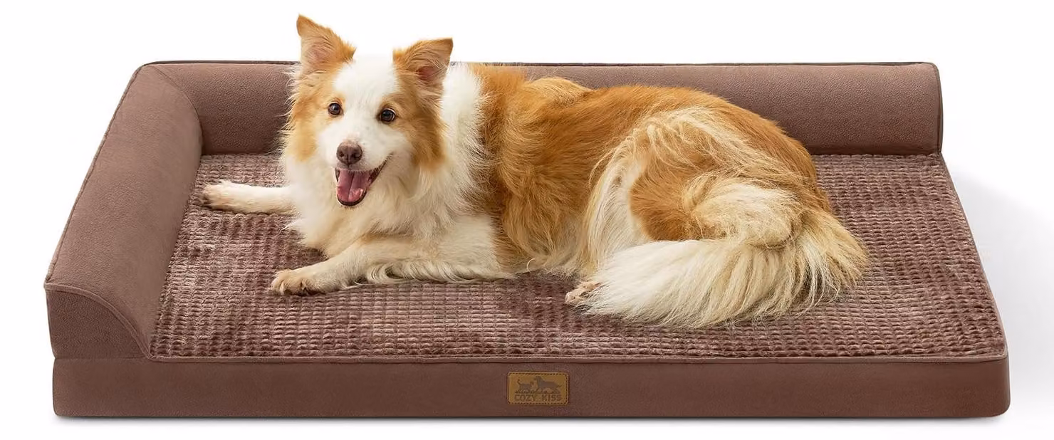 Letto ortopedico per cani - Lavabile - Taglia XL - Marrone