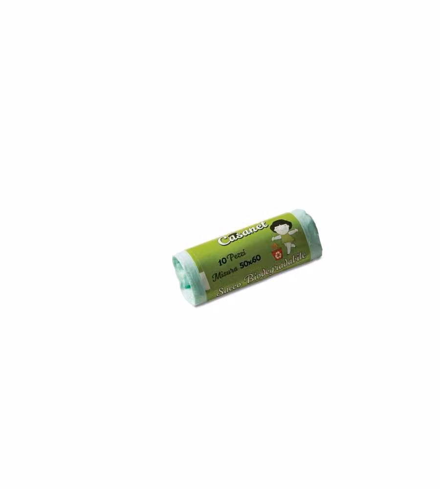 Sacchetti compostabili per umido verde 50x60 cm - Rotolo da 10 pezzi
