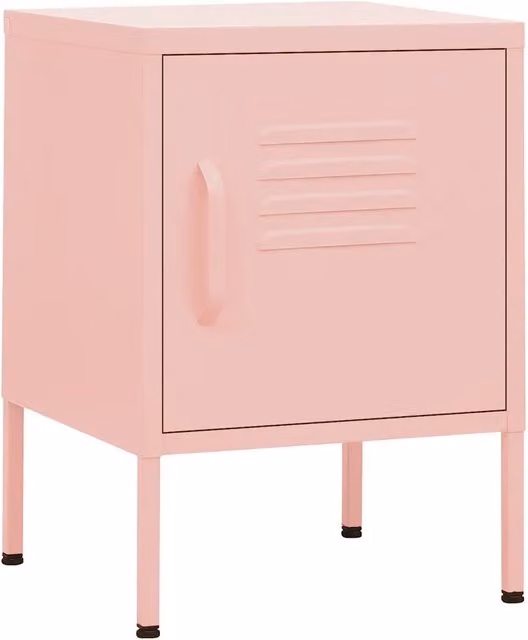 Set di 2 comodini Design Mania rosa in metallo con design moderno L/P/H: 35 x 35 x 51 cm