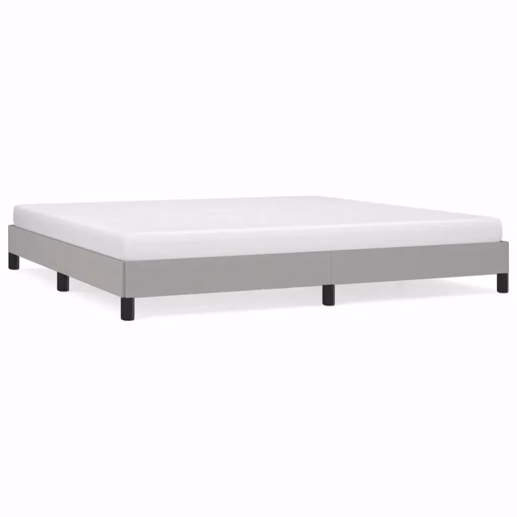Struttura Letto Design Mania con Giroletto Imbottito in Tessuto Grigio Chiaro L/P/H: 200 x 200 x 25 cm – 2