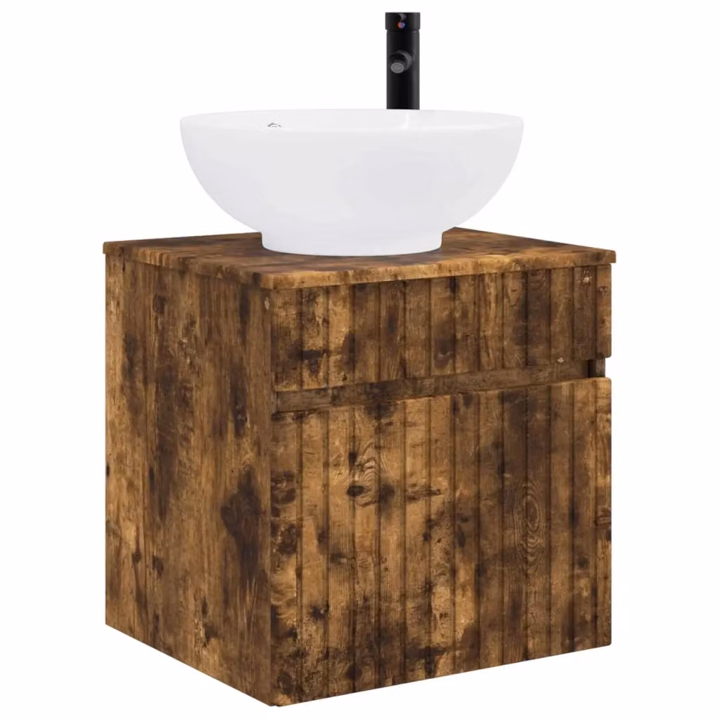 Mobile lavabo da parete vidaXL moderno in legno marrone L: 49 cm, P: 44,5 cm, H: 66,5 cm – 2