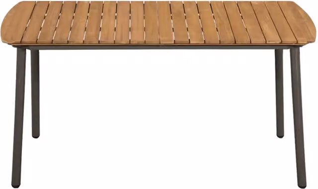 Tavolo da Giardino | Tavolino da esterno 150x90x72cm in Massello di Acacia e Acciaio