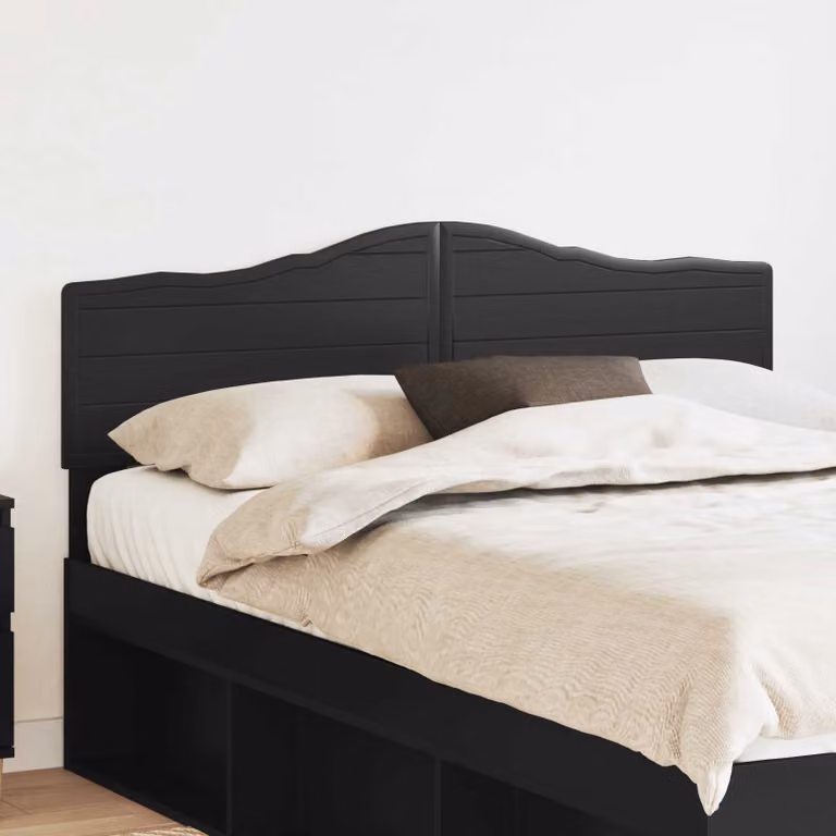 Testiera per letto vidaXL in legno ingegnerizzato Rovere Nero con finitura opaca