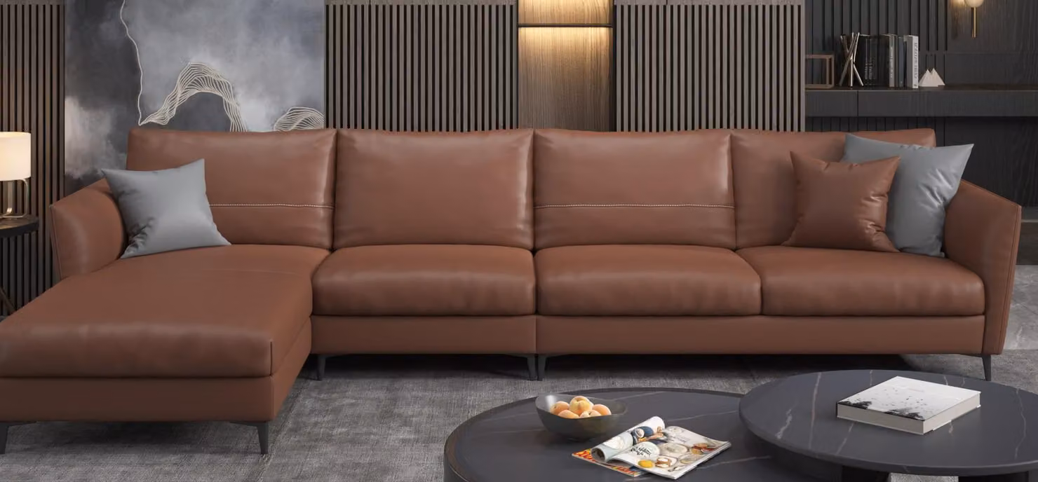 Wohnlandschaft Design Modern Sofas Eck Ecksofa L-Form Ledersofa Couch Möbel