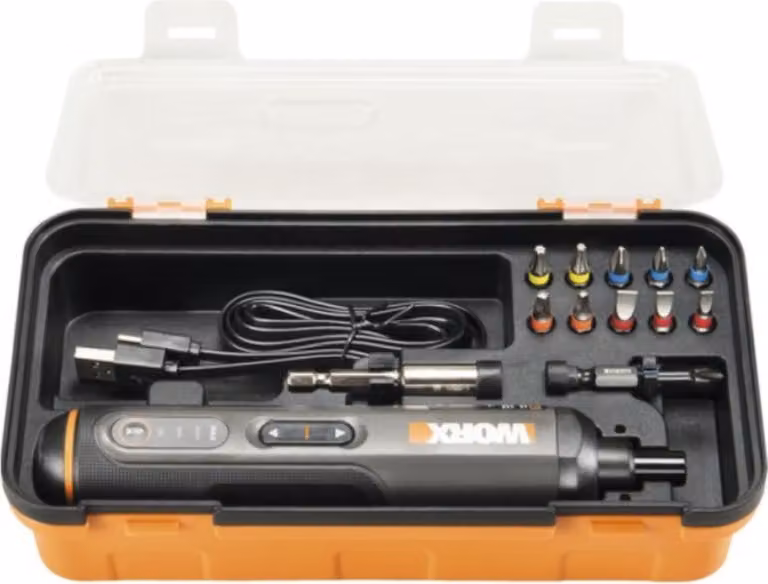 Set di avvitatori a batteria WORX 4V a 3 velocità WX240, con cavo di ricarica USB-C
