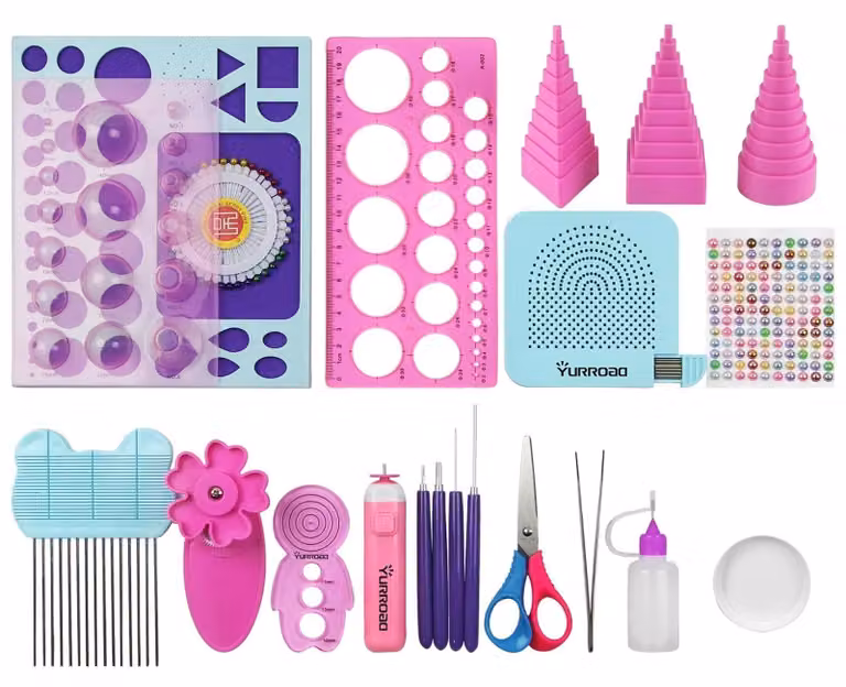 Solidchoice - Set di 19 strumenti per la tecnica del "quilling", ideale per principianti