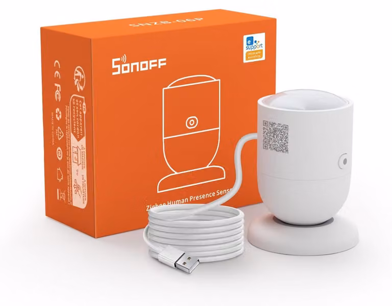 Sensore di movimento ZigBee, sensore di presenza wireless con rilevamento della luce e compatibilità con gli assistenti intelligenti