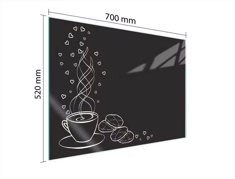 Piastra Di Protezione In Vetro Per Forno 70X52 Caffè