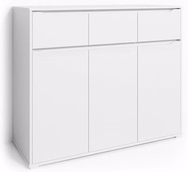 Cassettiera Ruben Bianco 120 x 101.6 cm con cassetti Vicco