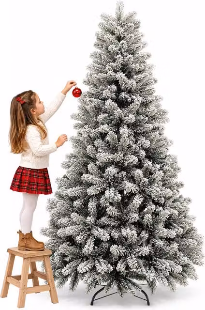 Albero di Natale Innevato BAKAJI Nebraska Verde Altezza: 240 cm, Larghezza: 120 cm, Profondità: 120 cm