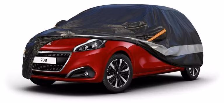 Copertura per auto, 10 strati, impermeabile e traspirante, per Peugeot 208 (2005-2023), colore nero