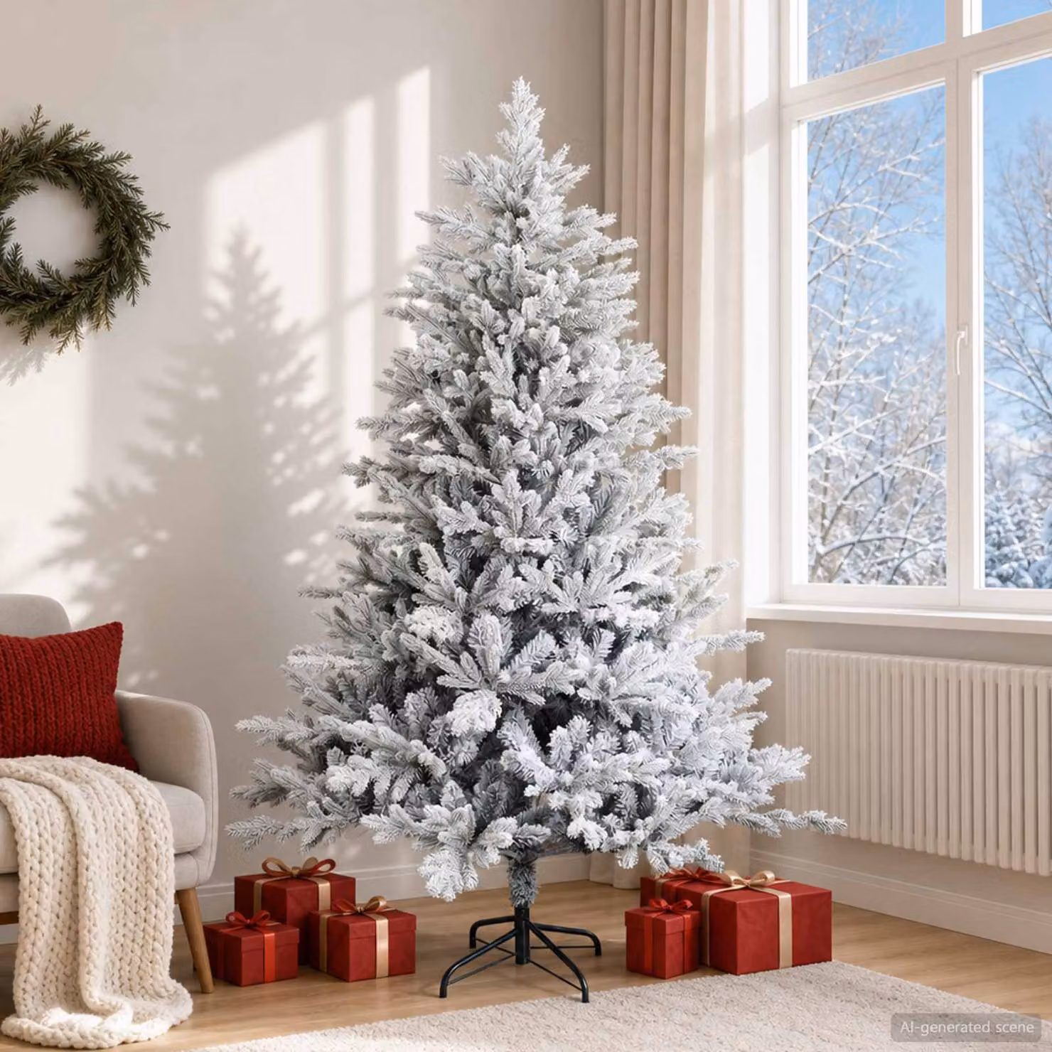 vidaXL Albero di Natale Artificiale con Rami Pieghevoli 180 cm