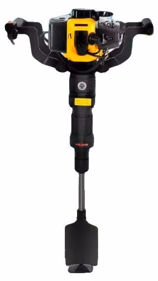 Trapano a terra, potenza nominale di 1250W, cilindrata di 52cc, velocità di rotazione di 6500 giri/min, avviamento manuale, sistema di raffreddamento ad aria